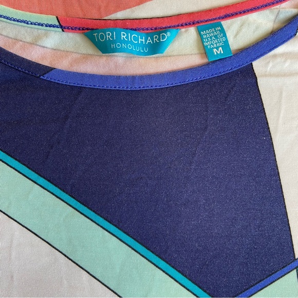 Tori Richard Honolulu Hawaii Geometric Multicolor Dress size M - Picture 6 of 8